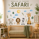 Ver imagem 3 de Adesivo de Parede Infantil Safari Aquarela Decoração de Quarto de Bebê e Brinquedoteca