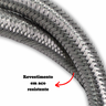 Mangueiras Flexível Malha de Aço Revestida P/ Fogão com Registro Regulador aliança 2kg:3 Metros - 4