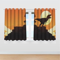 Cortina Infantil Estampada 2,60 X 1,50m Dinossauro Mod 01 - 2
