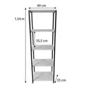 Ver imagem 4 de Estante Style de Ferro e Madeira Dual 5 e 6 Prateleiras Industrial Nozes e Preto