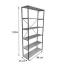 Ver imagem 5 de Estante Style de Ferro e Madeira Dual 5 e 6 Prateleiras Industrial Nozes e Preto
