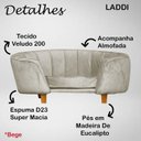 Ver imagem 2 de Poltrona Cama Caminha Pet Laddi Veludo Bege Dvinn