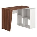 Ver imagem 1 de Mesa Escrivaninha em L Versatil 4 Nichos 124x74 cm Ipe Branco Artany