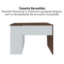 Ver imagem 6 de Mesa Escrivaninha em L Versatil 4 Nichos 124x74 cm Ipe Branco Artany