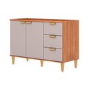 Ver imagem 1 de Balcão Cozinha Elena 2 Ptas 3GAVS s/Tampo 120cm Cin/Off MGM