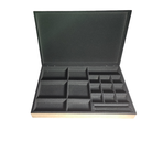 Ver imagem 2 de Porta Joia e Biju 16 Divisões e Aneleira Flocado em Preto Josely Flocados