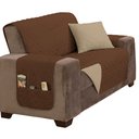 Ver imagem 1 de Protetor de Sofá Padrão 2 Lugares Manu 100% Poliéster:tabacocáqui