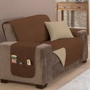Ver imagem 6 de Protetor de Sofá Padrão 2 Lugares Manu 100% Poliéster:tabacocáqui