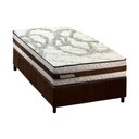 Ver imagem 1 de Cama Box Solteiro: Colchão Espuma D45 Paropas Resiste Hotel + Base Crc Suede Brown (88x188)