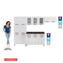 Ver imagem 5 de Cozinha Aço Completa Telasul Mirage New Bco 3vidros Balcão P/ Pia