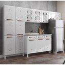 Ver imagem 1 de Cozinha Aço Completa Telasul Mirage New Bco 3vidros Balcão P/ Pia