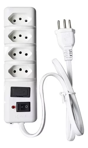 Filtro de Linha 5 Tomadas Branco Bivolt - Kahel