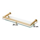 Ver imagem 6 de Porta Shampoo de Banheiro em Aço Inox Dourado Brilhante Linha Tessália Stainless