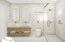 Ver imagem 3 de Porta Shampoo de Banheiro em Aço Inox Dourado Brilhante Linha Tessália Stainless