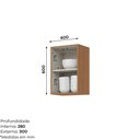Ver imagem 3 de Armário Aéreo 01 Porta 40cm Venaly C580 Cinamomo - Henn