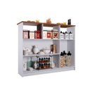 Ver imagem 3 de Mesa Bancada Balcão Ilha para Cozinha com 3 Portas e Nichos Divisor de Ambiente Veneza