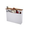 Mesa Bancada Balcão Ilha para Cozinha com 3 Portas e Nichos Divisor de Ambiente Veneza - 8