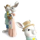 Ver imagem 5 de Casal de Coelhos Agnes e Gerard Decorativo 30x20cm