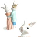 Ver imagem 4 de Casal de Coelhos Agnes e Gerard Decorativo 30x20cm