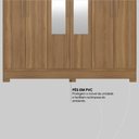 Ver mais imagens de Guarda Roupa Casal 6 Portas com Espelho e 3 Gavetas York - Amêndola Touch