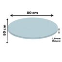 Ver imagem 4 de Mesa Ômega Ferro Preto 74 Cm (alt) Base em X Tampo Mdp Redondo 80 Cm (larg) X 2,50 Cm (alt) Cinza