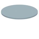Ver imagem 2 de Mesa Ômega Ferro Preto 74 Cm (alt) Base em X Tampo Mdp Redondo 80 Cm (larg) X 2,50 Cm (alt) Cinza