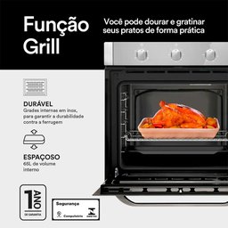 Forno Elétrico de Embutir EOS 65L Porta de Vidro Espelhado EFE65EE 220V - 8
