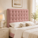 Ver imagem 4 de Cabeceira Ana Estofada Veludo p/ Cama Box Casal King 195cm Quarto