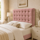 Ver imagem 2 de Cabeceira Ana Estofada Veludo p/ Cama Box Casal King 195cm Quarto