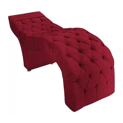 Maca Estofada Estética Cílios Salão Spa Suede Yasmim:vermelho