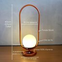 Ver imagem 3 de Abajur Luminaria de Mesa Moderno Oval com Globo 12cm Decoração Casa Sala Quarto Escritório