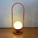 Ver imagem 2 de Abajur Luminaria de Mesa Moderno Oval com Globo 12cm Decoração Casa Sala Quarto Escritório