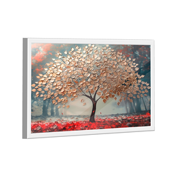 Quadro Decorativo Árvore Dourada com Lindas Folhas - 5