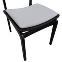 Ver imagem 7 de Cadeira Apollo Madeira Maciça Encosto Telinha Assento Anatômico - Preto Estofado Linho Bege