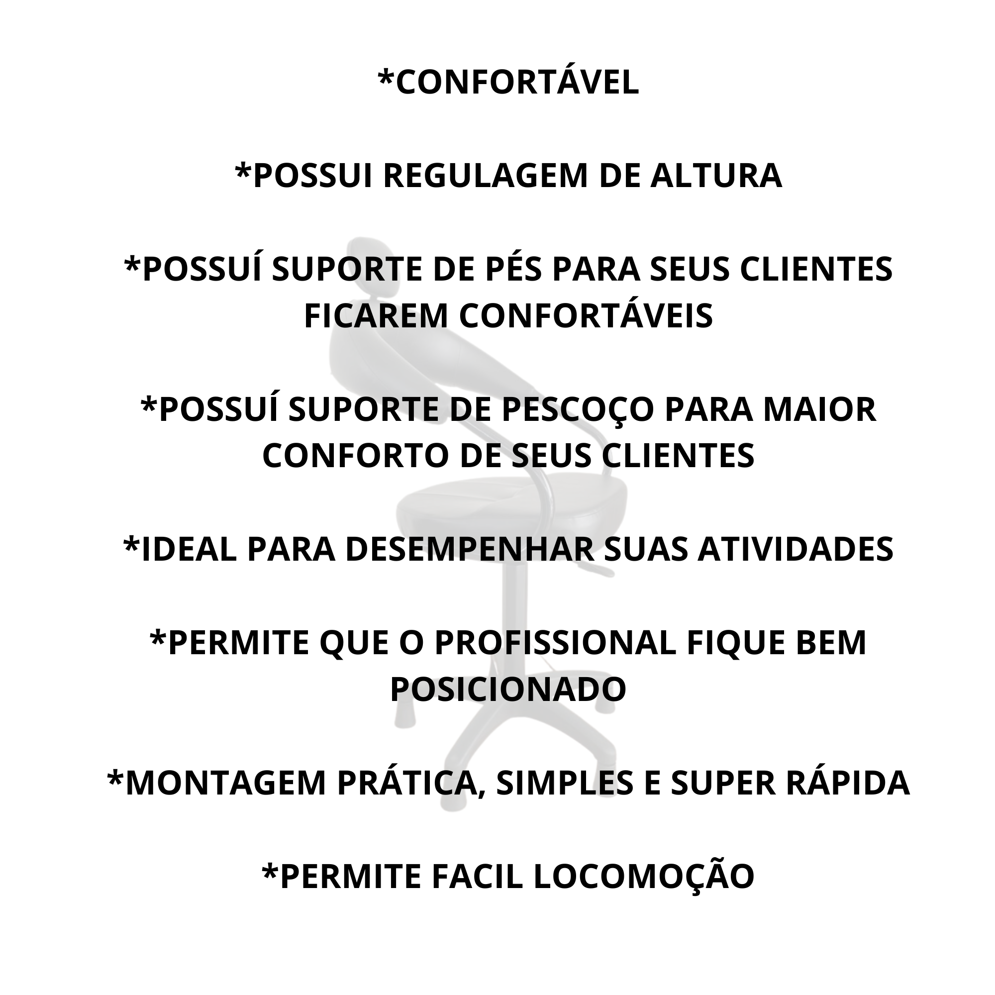 Kit Cadeira Salão Cabelereira + Lavatório de Cabelo Grande - 5