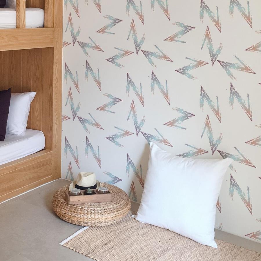 Papel de Parede Adesivo Raios Degradê em Giz N06028 Rolo de 0,58x3,00 - 1