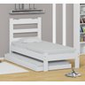 Cama Solteiro com Auxiliar Madeira Macica Esmeralda Branca - 1