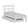 Cama Solteiro com Auxiliar Madeira Macica Esmeralda Branca - 10