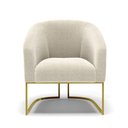 Ver imagem 5 de Poltrona Decorativa Base Industrial Dourado Stella Bouclê D03 - D'Rossi Cor Mostarda