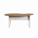 Ver imagem 6 de Mesa para Escritório Mesa Linear Orgânica sem Gavetas MDP 175cm Macadâmia com Branco