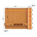 Ver imagem 3 de Painel para TV até 84 Polegadas com LED MDF 269cmx219cm Led e Cristaleira Nature Vitoria Regia YesCasa