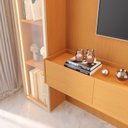Ver imagem 7 de Painel para TV até 84 Polegadas com LED MDF 269cmx219cm Led e Cristaleira Nature Vitoria Regia YesCasa