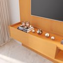 Ver imagem 6 de Painel para TV até 84 Polegadas com LED MDF 269cmx219cm Led e Cristaleira Nature Vitoria Regia YesCasa