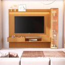Ver imagem 1 de Painel para TV até 84 Polegadas com LED MDF 269cmx219cm Led e Cristaleira Nature Vitoria Regia YesCasa