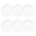 Ver imagem 3 de Kit 6 Pratos Rasos Nadir Figueiredo Pétala Vidro Floral Branco 25cm Duralex