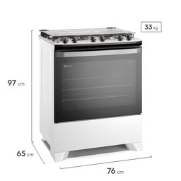 Fogão Electrolux Fe5ib 5 Bocas com Tripla Chama e Acendimento Automático Branco - 8