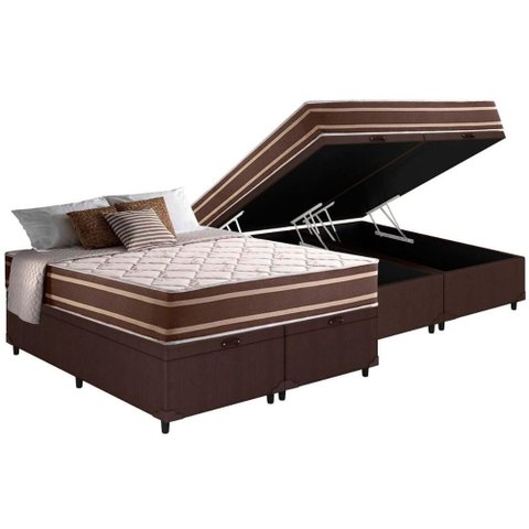 Cama Box Baú King: Colchão Molas Masterpocket Ensacadas D Angelis Anjos Superlastic Duo Sono +