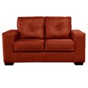 Ver imagem 1 de Sofá de Couro 2 Lugares Londres 151cm M06 Cor Conhaque com Brilho 457 - ADJ DECOR