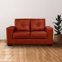 Ver imagem 2 de Sofá de Couro 2 Lugares Londres 151cm M06 Cor Conhaque com Brilho 457 - ADJ DECOR