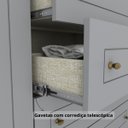 Ver imagem 5 de Cômoda com 4 Gavetas e Porta - Americana - Cinza